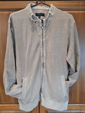 21 MEN mock neck zipper sweater